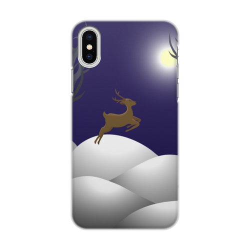 Заказать чехол для iPhone X/XS в Москве. Чехол для iPhone X/XS, объёмная печать Олени в лесу от Dorianna  - готовые дизайны и нанесение принтов.