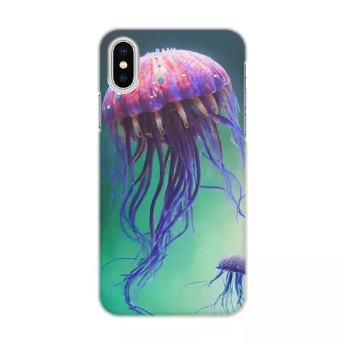 Заказать чехол для iPhone X/XS в Москве. Чехол для iPhone X/XS, объёмная печать Медузы от Дана Столыпина - готовые дизайны и нанесение принтов.