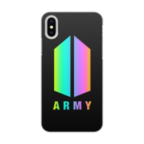Заказать чехол для iPhone X/XS в Москве. Чехол для iPhone X/XS, объёмная печать Группа BTS от weeert - готовые дизайны и нанесение принтов.