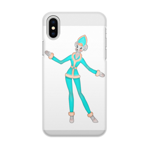 Заказать чехол для iPhone X/XS в Москве. Чехол для iPhone X/XS, объёмная печать Снегурочка 2020 от Stil na yarkosti - готовые дизайны и нанесение принтов.