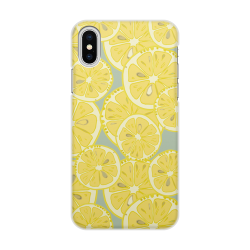 Заказать чехол для iPhone X/XS в Москве. Чехол для iPhone X/XS, объёмная печать лимоны от THE_NISE  - готовые дизайны и нанесение принтов.