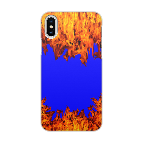 Заказать чехол для iPhone X/XS в Москве. Чехол для iPhone X/XS, объёмная печать Пламя огня от Romario  - готовые дизайны и нанесение принтов.
