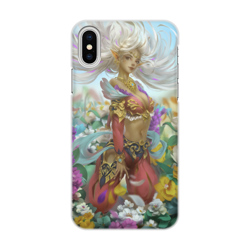 Заказать чехол для iPhone X/XS в Москве. Чехол для iPhone X/XS, объёмная печать Цветочный демон от Дана Столыпина - готовые дизайны и нанесение принтов.