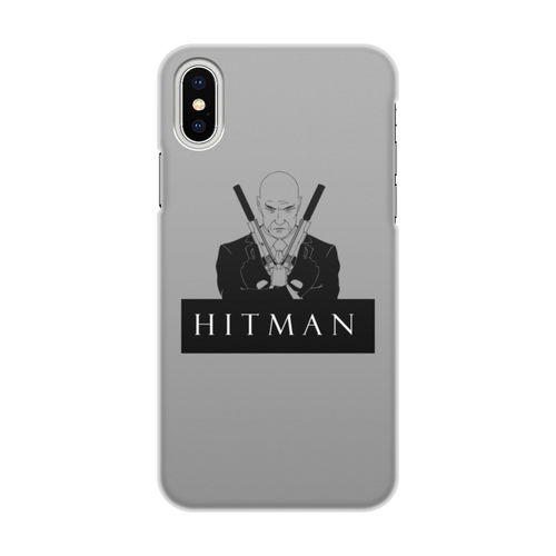 Заказать чехол для iPhone X/XS в Москве. Чехол для iPhone X/XS, объёмная печать Hitman от THE_NISE  - готовые дизайны и нанесение принтов.