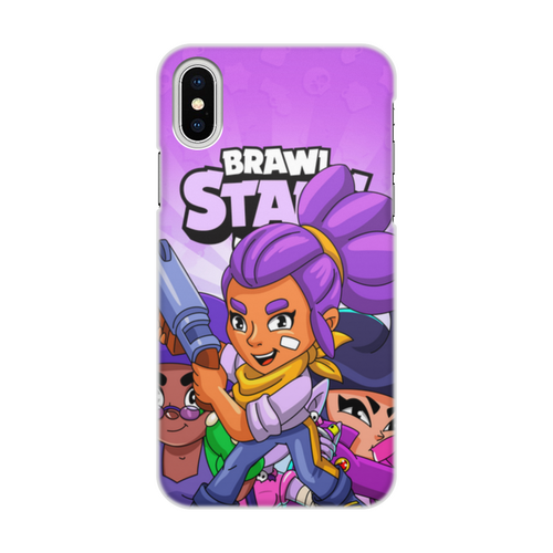 Заказать чехол для iPhone X/XS в Москве. Чехол для iPhone X/XS, объёмная печать BRAWL STARS SHELLY  от geekbox - готовые дизайны и нанесение принтов.