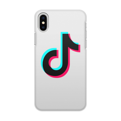 Заказать чехол для iPhone X/XS в Москве. Чехол для iPhone X/XS, объёмная печать TikTok  от DESIGNER   - готовые дизайны и нанесение принтов.
