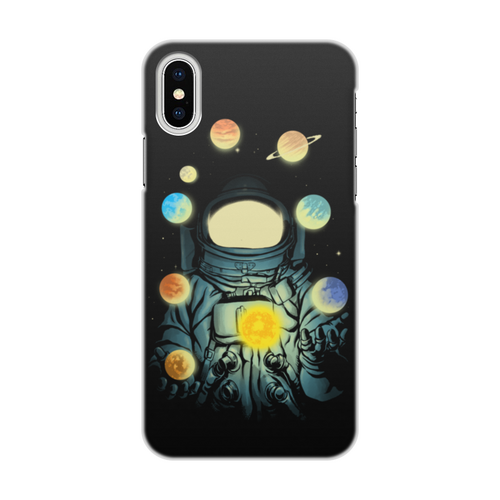 Заказать чехол для iPhone X/XS в Москве. Чехол для iPhone X/XS, объёмная печать Космический жонглер от ISliM - готовые дизайны и нанесение принтов.