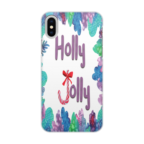 Заказать чехол для iPhone X/XS в Москве. Чехол для iPhone X/XS, объёмная печать Holly Jolly от THE_NISE  - готовые дизайны и нанесение принтов.