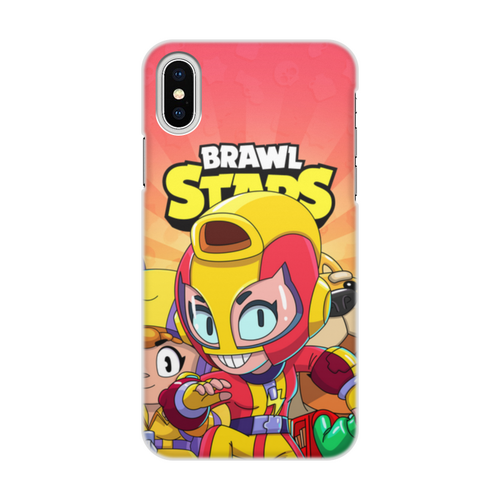 Заказать чехол для iPhone X/XS в Москве. Чехол для iPhone X/XS, объёмная печать BRAWL STARS MAX от geekbox - готовые дизайны и нанесение принтов.
