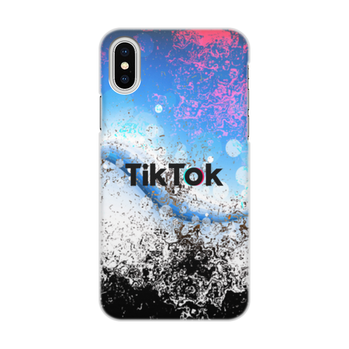 Заказать чехол для iPhone X/XS в Москве. Чехол для iPhone X/XS, объёмная печать Tik Tok от THE_NISE  - готовые дизайны и нанесение принтов.