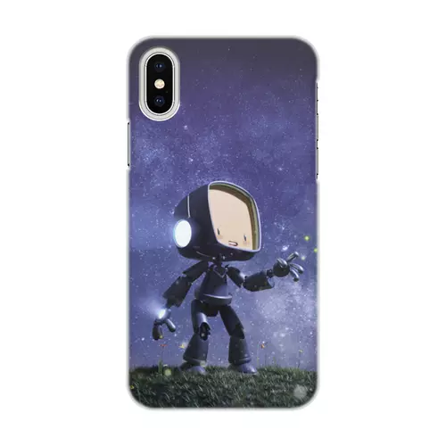 Заказать чехол для iPhone X/XS в Москве. Чехол для iPhone X/XS, объёмная печать Маленький Бот от Дана Столыпина - готовые дизайны и нанесение принтов.