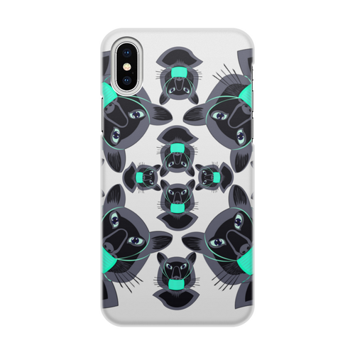 Заказать чехол для iPhone X/XS в Москве. Чехол для iPhone X/XS, объёмная печать Пантера в маске от Stil na yarkosti - готовые дизайны и нанесение принтов.