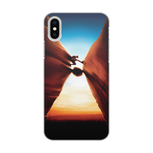 Заказать чехол для iPhone X/XS в Москве. Чехол для iPhone X/XS, объёмная печать 127 часов от skynatural - готовые дизайны и нанесение принтов.