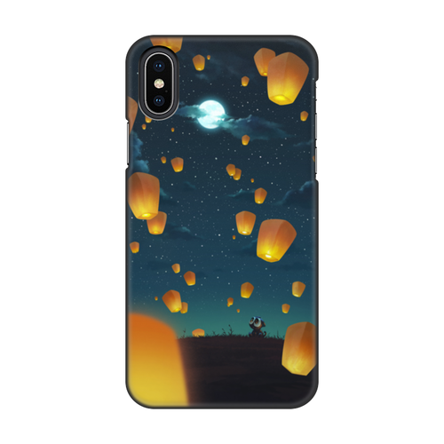 Заказать чехол для iPhone X/XS в Москве. Чехол для iPhone X/XS, объёмная печать Фонарики от Дана Столыпина - готовые дизайны и нанесение принтов.