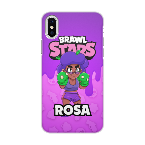 Заказать чехол для iPhone X/XS в Москве. Чехол для iPhone X/XS, объёмная печать BRAWL STARS ROSA от geekbox - готовые дизайны и нанесение принтов.