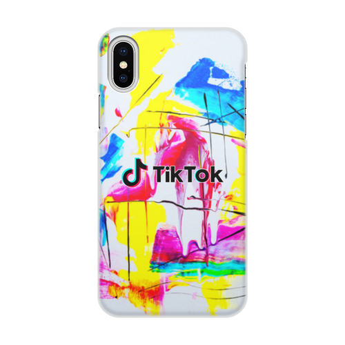 Заказать чехол для iPhone X/XS в Москве. Чехол для iPhone X/XS, объёмная печать Tik Tok от THE_NISE  - готовые дизайны и нанесение принтов.