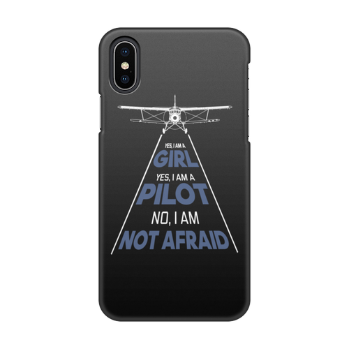Заказать чехол для iPhone X/XS в Москве. Чехол для iPhone X/XS, объёмная печать Девушка-пилот от Рустам Юсупов - готовые дизайны и нанесение принтов.