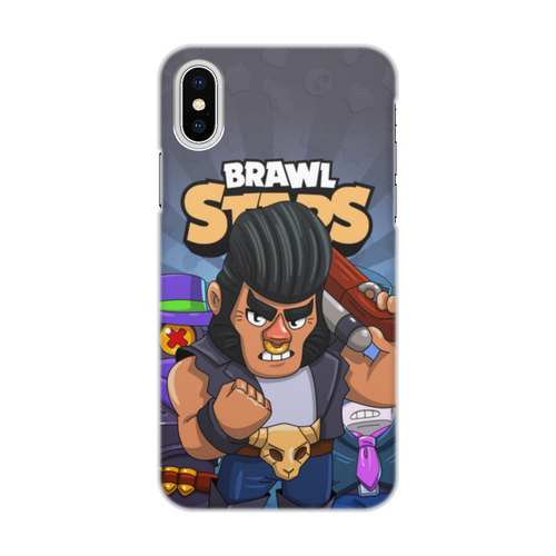 Заказать чехол для iPhone X/XS в Москве. Чехол для iPhone X/XS, объёмная печать BRAWL STARS BULL от geekbox - готовые дизайны и нанесение принтов.