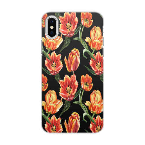 Заказать чехол для iPhone X/XS в Москве. Чехол для iPhone X/XS, объёмная печать тюльпаны от THE_NISE  - готовые дизайны и нанесение принтов.