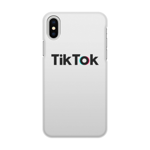 Заказать чехол для iPhone X/XS в Москве. Чехол для iPhone X/XS, объёмная печать TikTok  от DESIGNER   - готовые дизайны и нанесение принтов.