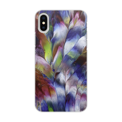 Заказать чехол для iPhone X/XS в Москве. Чехол для iPhone X/XS, объёмная печать Перья от Дана Столыпина - готовые дизайны и нанесение принтов.