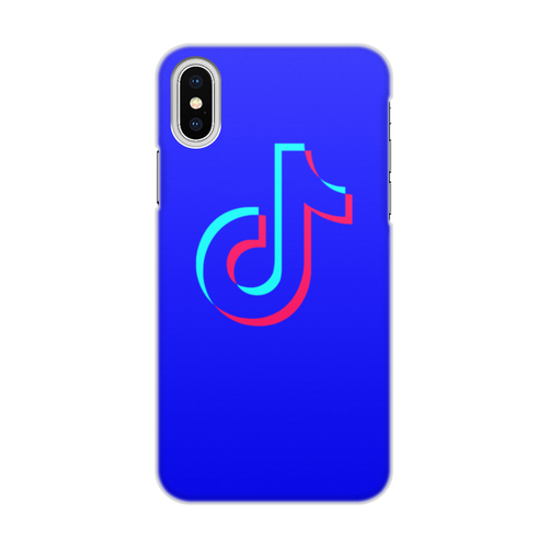 Заказать чехол для iPhone X/XS в Москве. Чехол для iPhone X/XS, объёмная печать TikTok  от DESIGNER   - готовые дизайны и нанесение принтов.