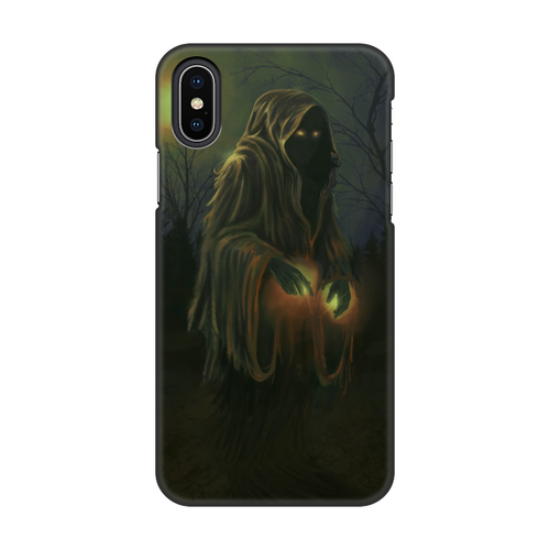Заказать чехол для iPhone X/XS в Москве. Чехол для iPhone X/XS, объёмная печать Злой дух в лесу от Дана Столыпина - готовые дизайны и нанесение принтов.
