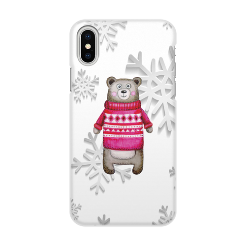Заказать чехол для iPhone X/XS в Москве. Чехол для iPhone X/XS, объёмная печать медведь от THE_NISE  - готовые дизайны и нанесение принтов.