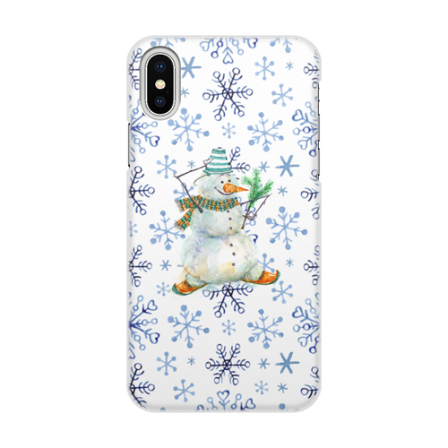 Заказать чехол для iPhone X/XS в Москве. Чехол для iPhone X/XS, объёмная печать снеговик от THE_NISE  - готовые дизайны и нанесение принтов.