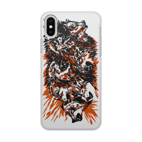 Заказать чехол для iPhone X/XS в Москве. Чехол для iPhone X/XS, объёмная печать Волки от Дана Столыпина - готовые дизайны и нанесение принтов.
