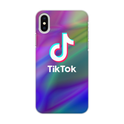 Заказать чехол для iPhone X/XS в Москве. Чехол для iPhone X/XS, объёмная печать TikTok  от DESIGNER   - готовые дизайны и нанесение принтов.