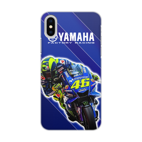 Заказать чехол для iPhone X/XS в Москве. Чехол для iPhone X/XS, объёмная печать Valentino Rossi от Dartz  - готовые дизайны и нанесение принтов.