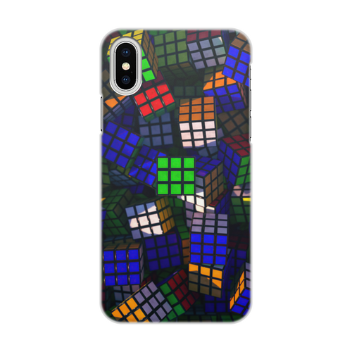 Заказать чехол для iPhone X/XS в Москве. Чехол для iPhone X/XS, объёмная печать Кубик Рубика от Дана Столыпина - готовые дизайны и нанесение принтов.