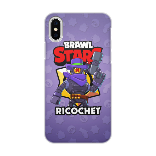 Заказать чехол для iPhone X/XS в Москве. Чехол для iPhone X/XS, объёмная печать BRAWL STARS RICOCHET от geekbox - готовые дизайны и нанесение принтов.