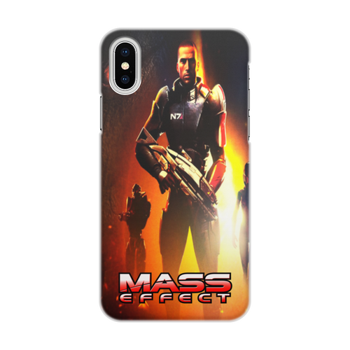 Заказать чехол для iPhone X/XS в Москве. Чехол для iPhone X/XS, объёмная печать Mass Effect от THE_NISE  - готовые дизайны и нанесение принтов.