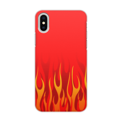 Заказать чехол для iPhone X/XS в Москве. Чехол для iPhone X/XS, объёмная печать Пламя от THE_NISE  - готовые дизайны и нанесение принтов.