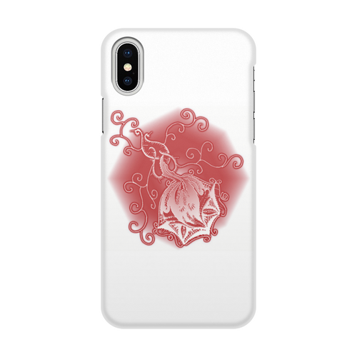 Заказать чехол для iPhone X/XS в Москве. Чехол для iPhone X/XS, объёмная печать Ажурная Роза от aviva - готовые дизайны и нанесение принтов.