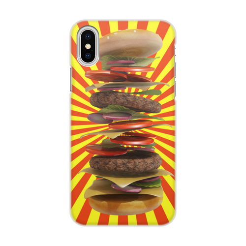 Заказать чехол для iPhone X/XS в Москве. Чехол для iPhone X/XS, объёмная печать Гамбургер от THE_NISE  - готовые дизайны и нанесение принтов.