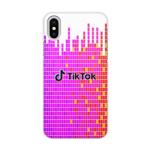 Заказать чехол для iPhone X/XS в Москве. Чехол для iPhone X/XS, объёмная печать Tik Tok от THE_NISE  - готовые дизайны и нанесение принтов.