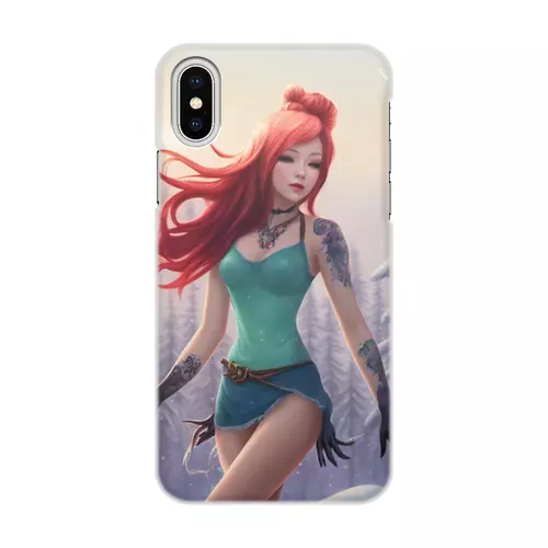 Заказать чехол для iPhone X/XS в Москве. Чехол для iPhone X/XS, объёмная печать Рыжая волшебница от Дана Столыпина - готовые дизайны и нанесение принтов.