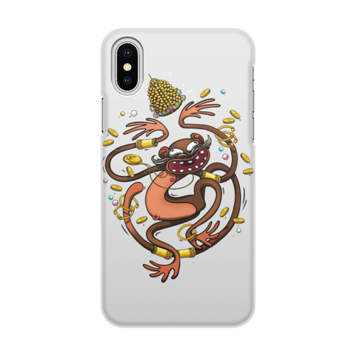Заказать чехол для iPhone X/XS в Москве. Чехол для iPhone X/XS, объёмная печать Обезьяна император от Дана Столыпина - готовые дизайны и нанесение принтов.