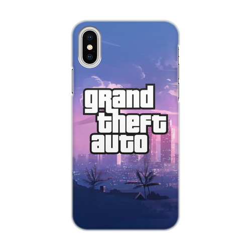 Заказать чехол для iPhone X/XS в Москве. Чехол для iPhone X/XS, объёмная печать Grand Theft Auto от THE_NISE  - готовые дизайны и нанесение принтов.