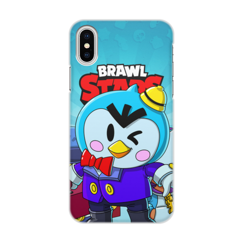 Заказать чехол для iPhone X/XS в Москве. Чехол для iPhone X/XS, объёмная печать BRAWL STARS MR.P от geekbox - готовые дизайны и нанесение принтов.