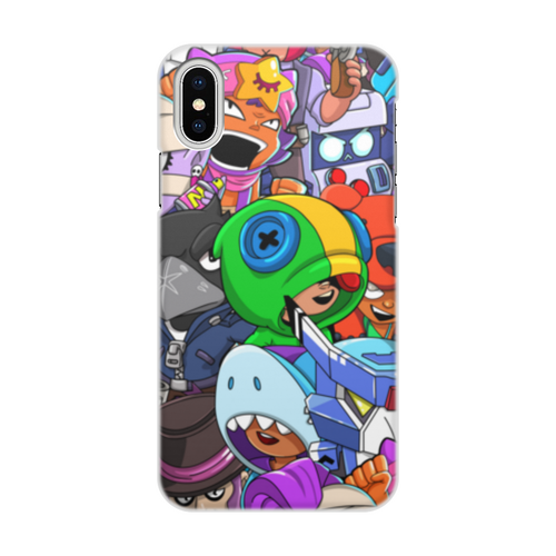 Заказать чехол для iPhone X/XS в Москве. Чехол для iPhone X/XS, объёмная печать BRAWL STARS от geekbox - готовые дизайны и нанесение принтов.