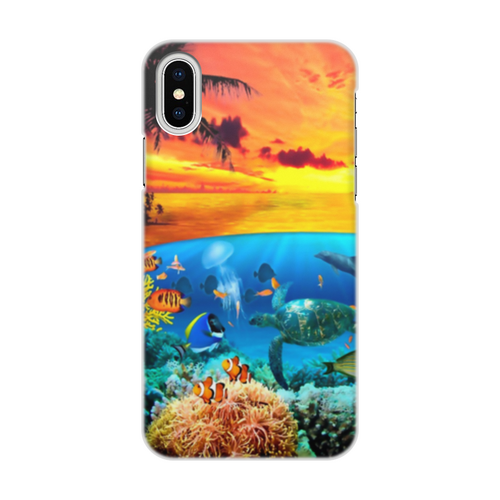 Заказать чехол для iPhone X/XS в Москве. Чехол для iPhone X/XS, объёмная печать  Морской риф от THE_NISE  - готовые дизайны и нанесение принтов.