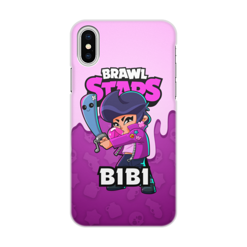 Заказать чехол для iPhone X/XS в Москве. Чехол для iPhone X/XS, объёмная печать BRAWL STARS BIBI от geekbox - готовые дизайны и нанесение принтов.