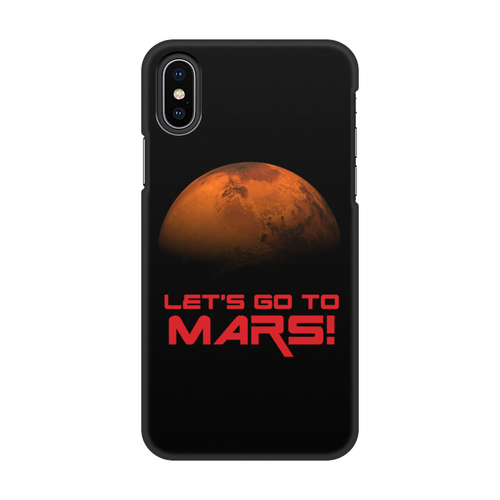 Заказать чехол для iPhone X/XS в Москве. Чехол для iPhone X/XS, объёмная печать Let's go to Mars! от The Spaceway  - готовые дизайны и нанесение принтов.