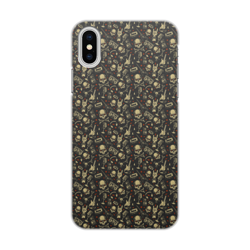 Заказать чехол для iPhone X/XS в Москве. Чехол для iPhone X/XS, объёмная печать Rock`N`Roll от Leichenwagen - готовые дизайны и нанесение принтов.