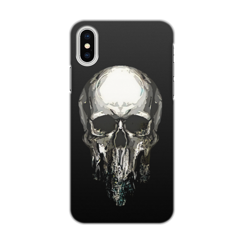 Заказать чехол для iPhone X/XS в Москве. Чехол для iPhone X/XS, объёмная печать ТАЮЩИЙ ЧЕРЕП от Natali  - готовые дизайны и нанесение принтов.