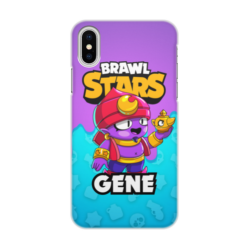 Заказать чехол для iPhone X/XS в Москве. Чехол для iPhone X/XS, объёмная печать BRAWL STARS GENE от geekbox - готовые дизайны и нанесение принтов.